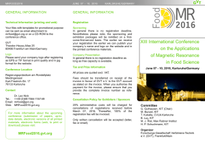 Sponsoring opportunities flyer - XIII International Conference on the