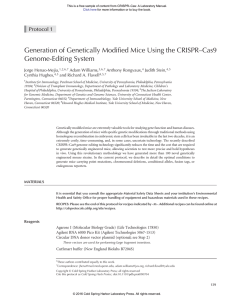 CRISPR–Cas: A Laboratory Manual