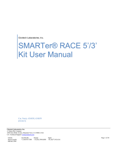 SMARTer® RACE 5`/3` Kit User Manual