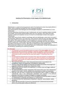 Methotrexate Guidance