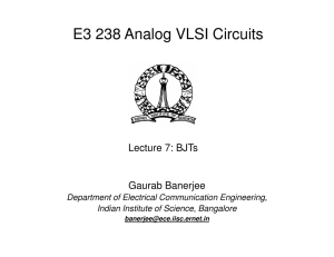 Bipolar transistors - Department of Electrical Communication
