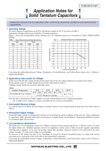 Application Notes for Solid Tantalum Capacitors