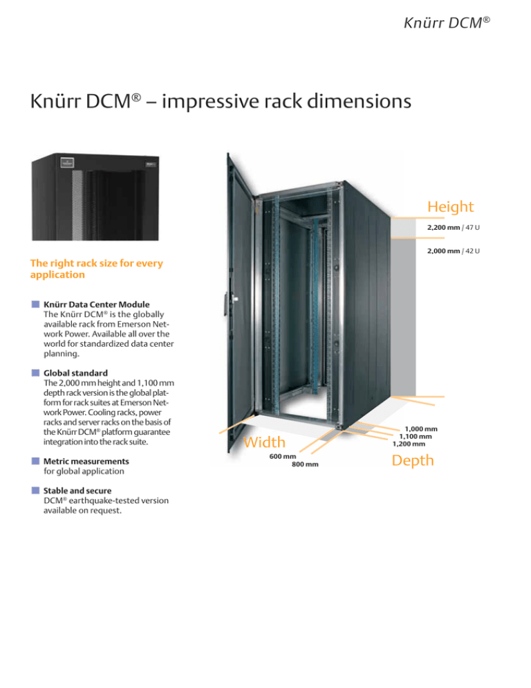 Dcm Rack Knürr DCM Server Rack: Dimensions & Specs