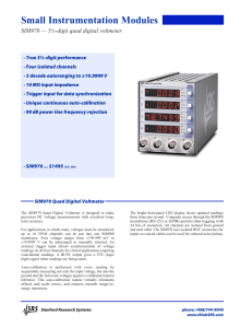 Datasheet - Stanford Research Systems