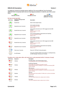 MERLIN LED Descriptions Version 2 Commercial Page 1 of 1 The