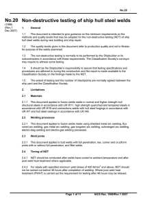 Ship Hull Steel Weld NDT Guidance