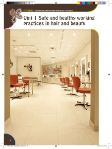 Unit 1 Safe and healthy working practices in hair and beauty