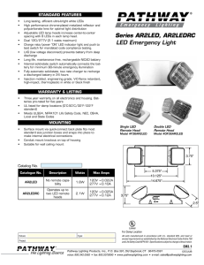 Series AR2LED, AR2LEDRC LED Emergency