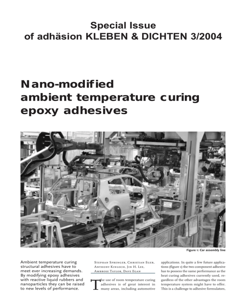Nanomodified ambient temperature curing epoxy adhesives