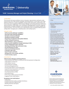 Trellis™ Inventory Manager and Project Planning: Course T388