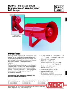 HORNS – Up to 108 dB(A) Explosionproof