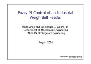 Fuzzy PI Control of an Industrial Weigh Belt Feeder