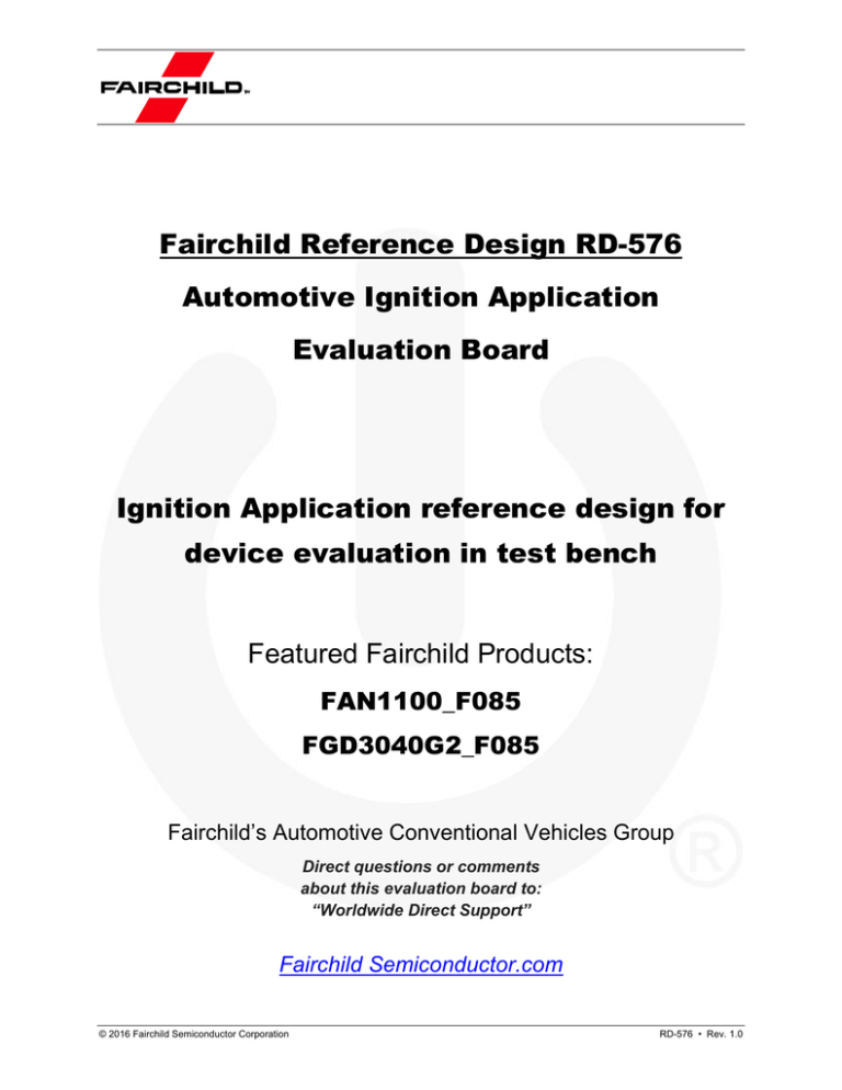 RD576 Automotive Ignition Application Evaluation Board