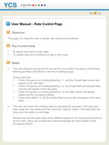 User Manual – Rate Control Page