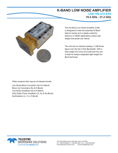 K-Band Low Noise Amplifier Datasheet | 19.2-21.2 GHz