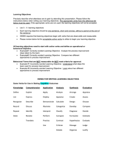 Writing Effective Learning Objectives: HIMSS Guidelines