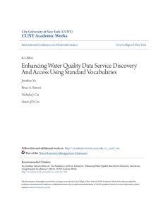 Enhancing Water Quality Data Service Discovery And Access Using