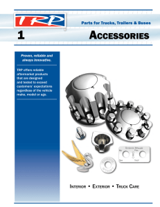 TRP PARTS CATALOG - ACCESSORIES CHAPTER