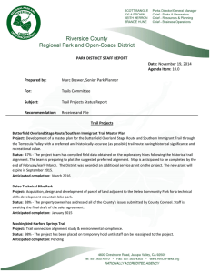 PARK DISTRICT STAFF REPORT Date: November 19, 2014