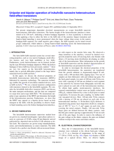 Unipolar and bipolar operation of InAs/InSb nanowire