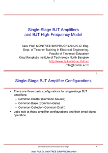 Single-Stage BJT Amplifiers and BJT High