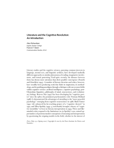 Literature and the Cognitive Revolution