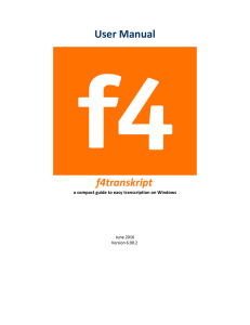 User Manual f4transkript