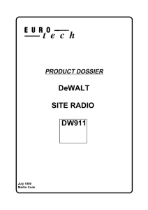 DeWALT SITE RADIO DW911