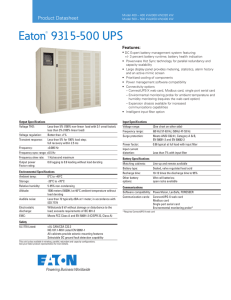 Eaton 9315-500 Datasheet