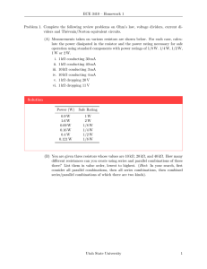 ECE 3410 Homework 1: Circuit Analysis Problems