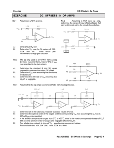 EXERCISE DC OFFSETS IN OP AMPS