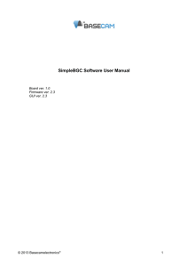 SimpleBGC Software User Manual
