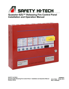 Quaestor-SZU Fire Control Panel Installation & Operation Manual