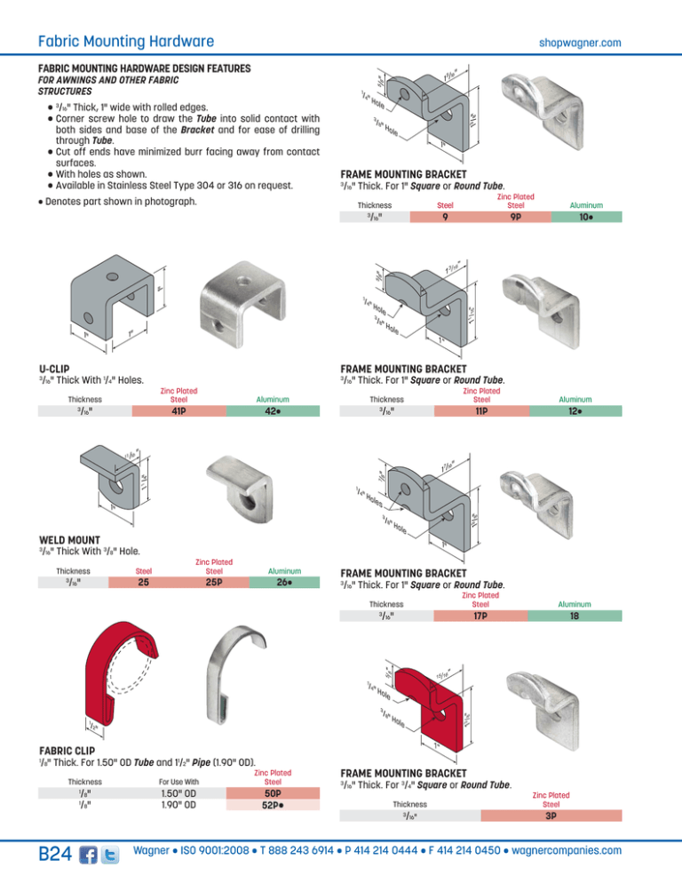 Fabric Mounting Hardware