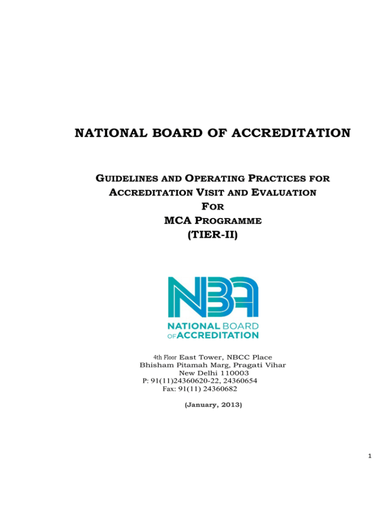 NATIONAL BOARD OF ACCREDITATION