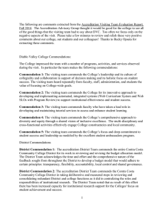 Evaluation Report - Diablo Valley College