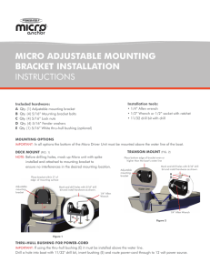 MICRO adjustable mounting bracket installation instructions