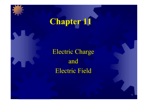 PChapter 11 Electric Charge and Electric Field