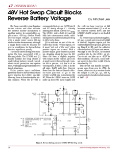 Feb 2001 48V Hot Swap Circuit Blocks Reverse Battery Voltage