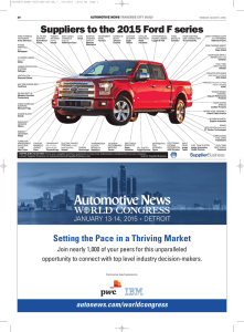Suppliers to the 2015 Ford F series