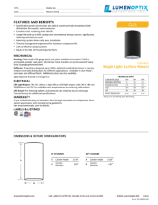 CLS® Cylinder Single Light Surface Mount Spec Sheet