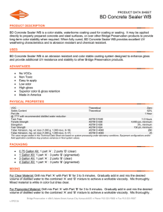 Data Sheet - Bridge Preservation LLC.
