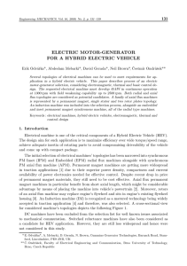 electric motor-generator for a hybrid electric vehicle
