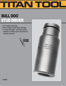 Details about   TITAN Bull Dog Stud Driver Install Tool 5/16"-18 Thread X 1/2" SQ Drive 5B-18-8 