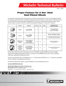 Proper Fasteners for X One Steel Stud Piloted Wheels