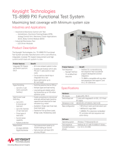 Keysight TS-8989 PXI Functional Test System Datasheet