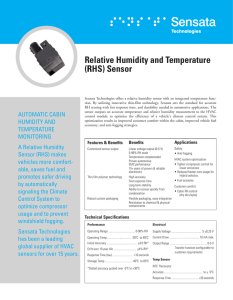 Relative Humidity and Temperature (RHS) Sensor