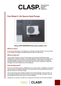 Fact Sheet 5: Air Source Heat Pumps
