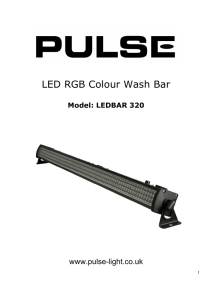 Manual for 320 LED Light Bar with 26 Channel