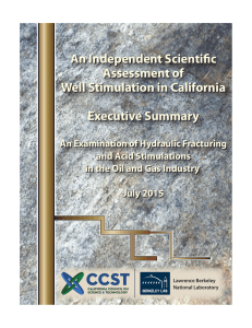 An Independent Scientific Assessment of Well Stimulation in